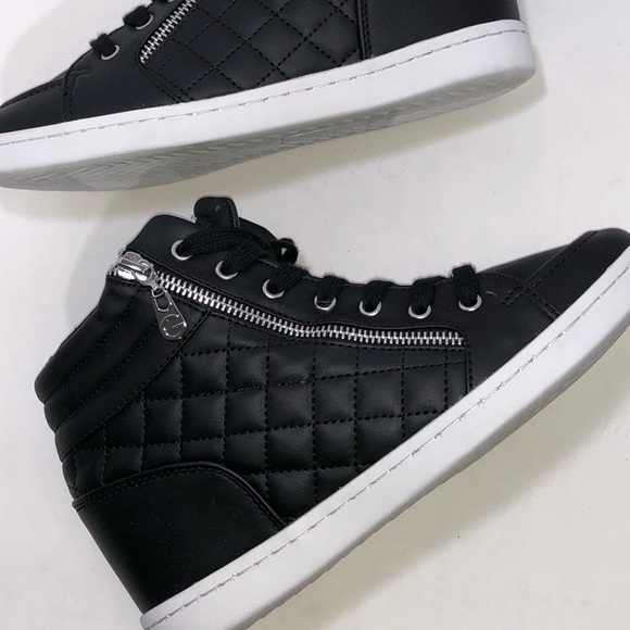 guess black high top sneakers